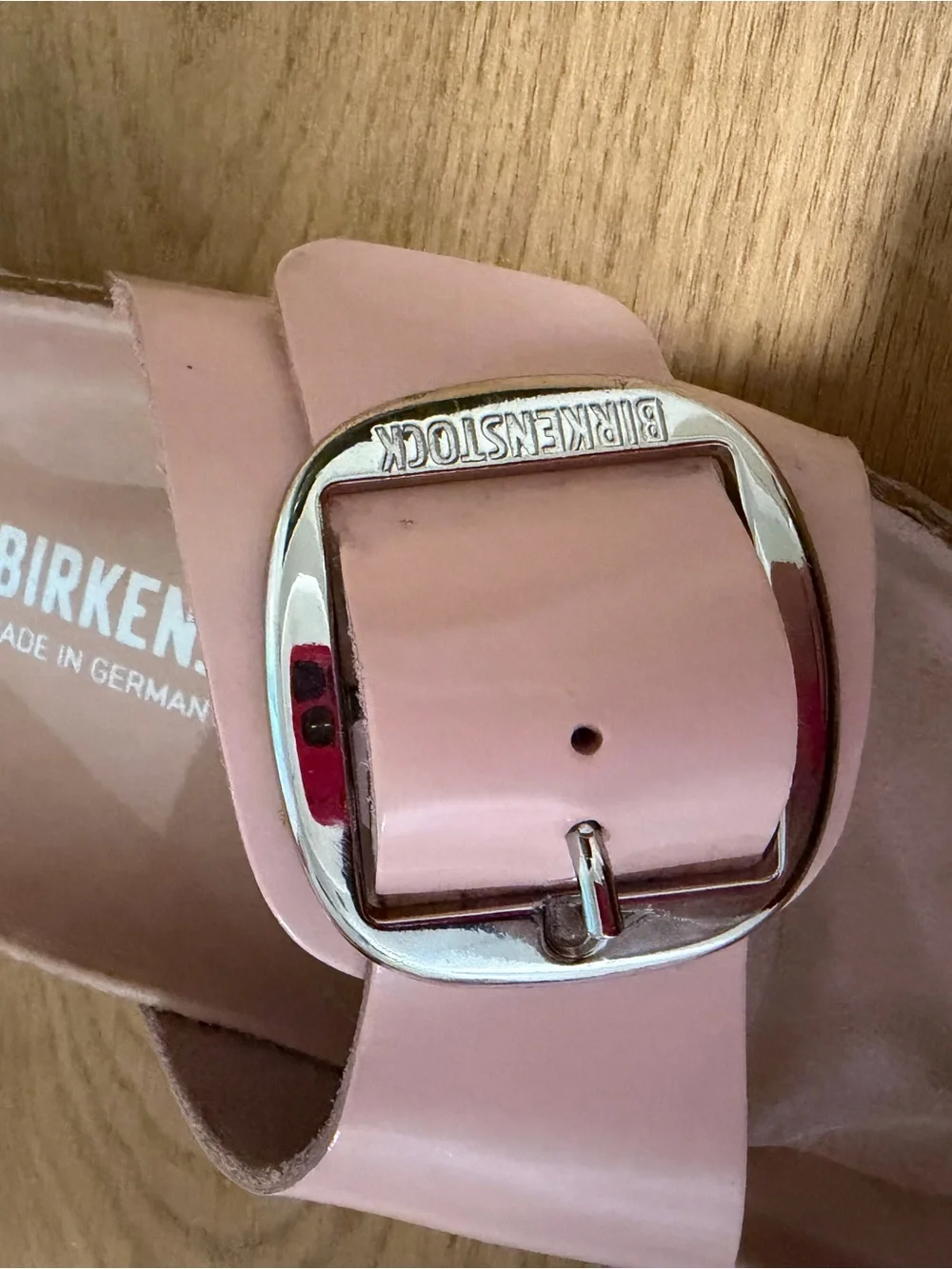 Birkenstock Madrid Patent Leather Slide Sandals - Blush Pink
